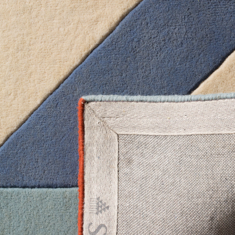 Tripoli Hand Tufted Wool Ivory/Blue/Red/Yellow Rug, Rectangle 5' x 8'