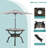 Round Outdoor Dining Table Umbrella Hole , 38.5 " W 38.5 " D-93951796