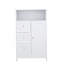 Armoire de rangement pour salle de bain avec 3 tiroirs et 1 porte