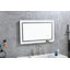 Miroir de salle de bain à DEL avec éclairage avant et arrière, grands miroirs muraux à intensité variable avec mémoire, 3 couleurs, miroir de meuble-lavabo à DEL-596110347