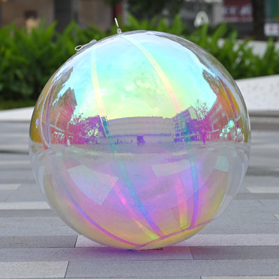  Abston 20" Inflatable Mirror Ball Giant Iridescent Reusable Hanging Large Disco Balloon Decoration for Party Wedding Event Concerts Stage Decor