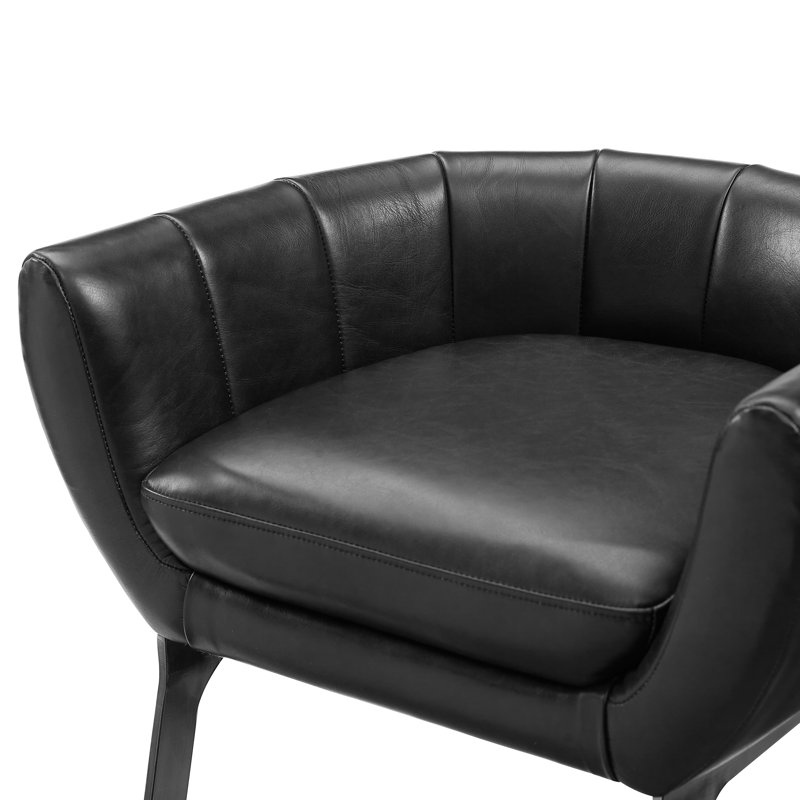 Nace Upholstered Counter Stool, Black