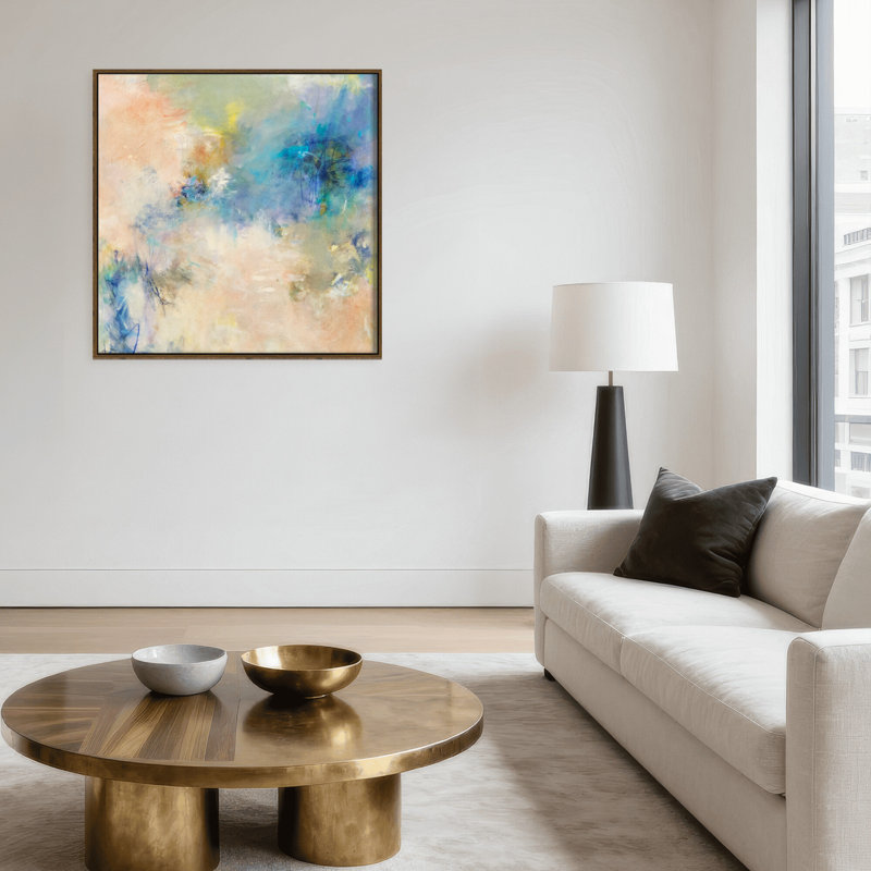 Midnight And Lace Print by Patricia Schwimmer, Framed Canvas, 20" H x 20" W x 2.375" D, Brown