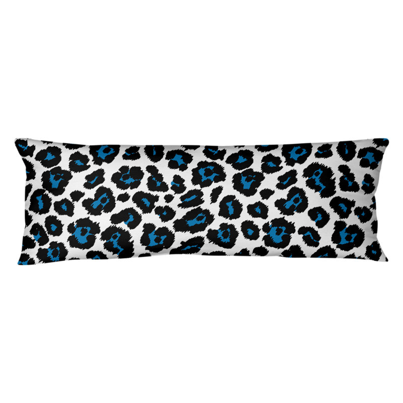 Polyester Medium Pillow, White/Blue, Microfiber