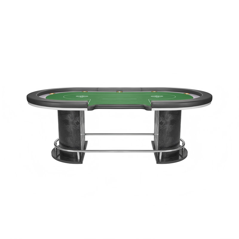 Table de poker 102,36 "moderne haut de gamme avec repose-pieds