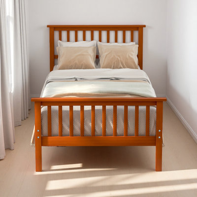 Wood Platform Bed With Headboard And Footboard