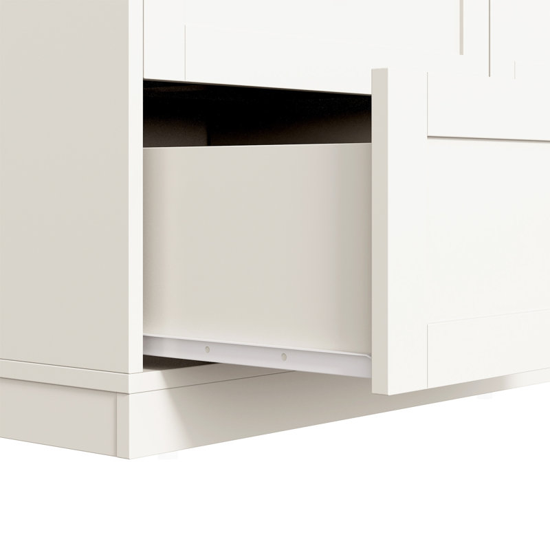 Extendable Makeup Vanity Desk With 6 Drawers