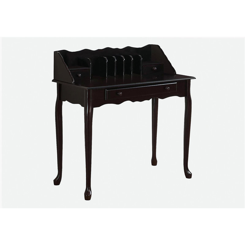 Bureau d'ordinateur, bureau personnel, ordinateur portable, tiroirs de rangement, bureau de 36 po, bois brun, traditionnel