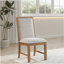 Chaise d'appoint rembourrée Natural Brown (ensemble de 2)