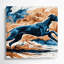 «Dogs Whippet», art mural sur toile beige-682152176