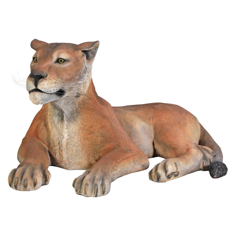 Statue grande lionne couchée