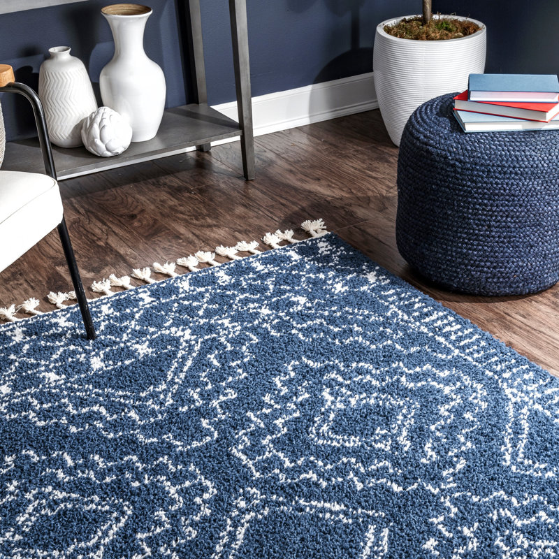 Tapis à poil long Armaghan Tribal, Carré 4 pi