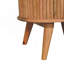 Table de chevet nordique Soba en bois massif, 2 tiroirs, pieds nordiques, brun clair