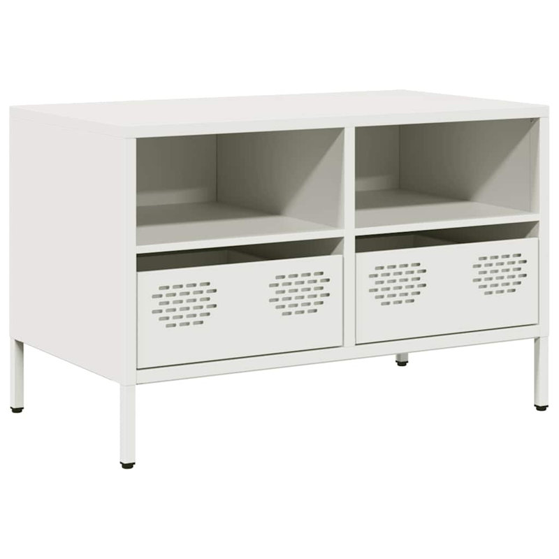 Athanasius TV Stand for TVs up to 24", White, 68cm