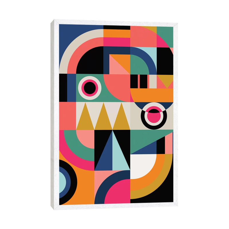 Graphic XIII by Susana Paz - Print on Canvas, White Floater Framed, 152.4cm H x 101.6cm W x 3.81cm D