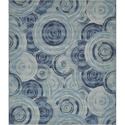 Tapis intérieur / extérieur bleu clair Deweese