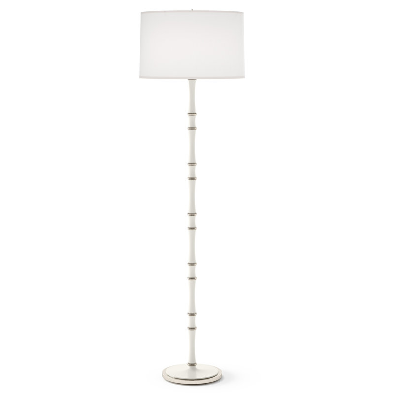 Kane 64.50'' Traditional Floor Lamp, Celadon, Daisy/Polished Nickel