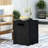 Multi - Functional Iron Tank Holder Used As Side Table Powder Coated Frame Dark Gray No Assembly 15.59 W X D 19.91 H Outdoor Space Beautify Finish Decor Upgrade