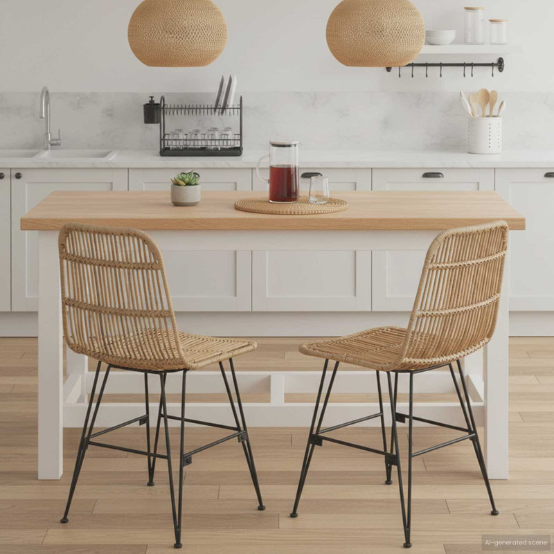45cm H Dining Chair, Natural
