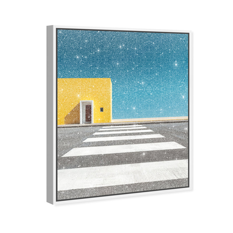 Hue Crossing I Print by Oliver Gal, 25"H x 21"W, White Floater Frame