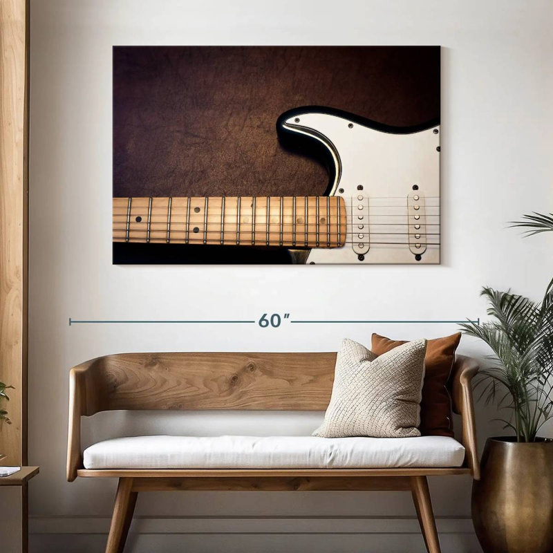 Guitare électrique blanche Abarca, H 32 po x l 48 po