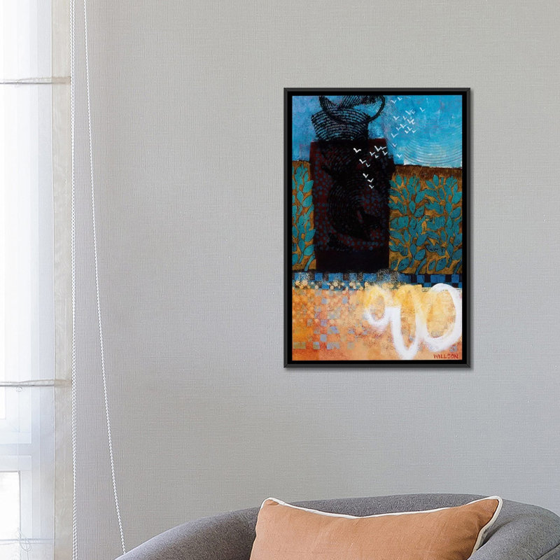 «Midsummer Morning», impression sur toile tendue, H 60 po x l 40po x P 1,5 po, Toile avec cadre noir, Pas de tapis