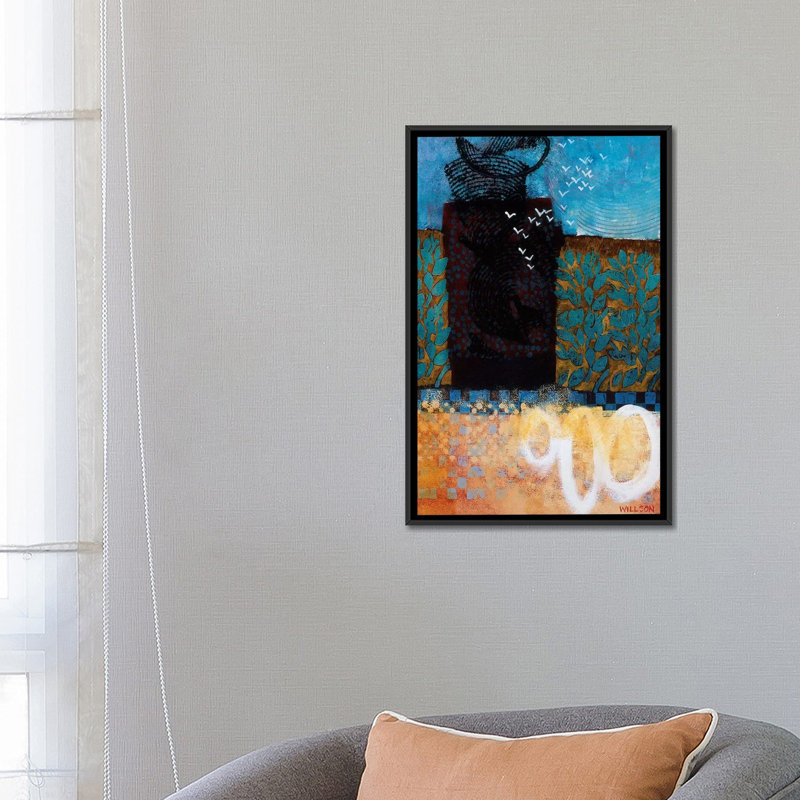 «Midsummer Morning», impression sur toile tendue, H 48 po x l 32 po x P 1,5 po, Toile avec cadre noir, Pas de tapis
