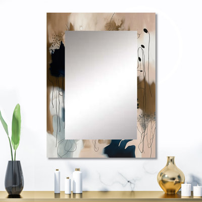 Blue Reflections II - Blue Modern Wall Mirror