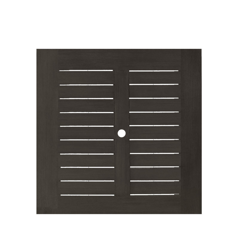 Club Aluminum Outdoor Dining Table, Slate Gray