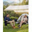Two-Piece Foldable Camping Chair Set: Comfortable, Sturdy and Stable Outdoor Chairs with Armrests and Cup Holders. Maximum Weight Capacity: 150kg. Comes with a Carry Bag. Ideal for Camping, Balconies, the Beach, Gardens and Fishing-129462048
