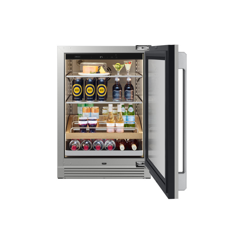 24" Undercounter Beverage Refrigerator Dual Zone, Panel Ready, Reversible