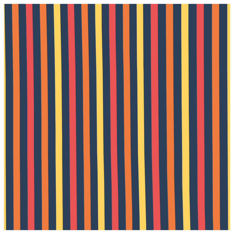 Yellow Red Stripes Comforter, Queen