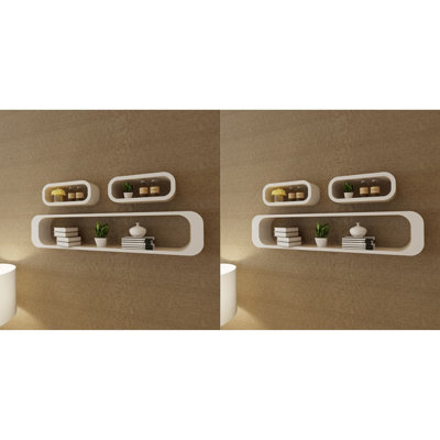 Tablette flottante en bois massif 3 pièces