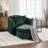 Upholstered  Swivel Barrel Armchair With Ottoman-48643584