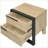 Oak &amp; Rustic Industrial 2-Drawer Bedroom Nightstand