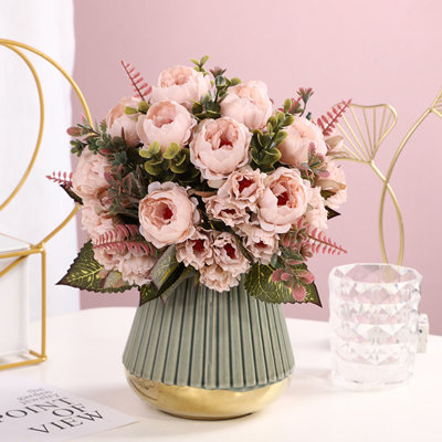 1PC Artificial flowers, peony artificial flowers, artificial flowers, home garden decoration accessories, wedding bouquets,Coffee