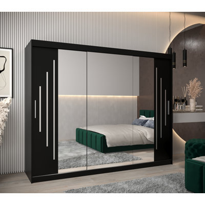 Heina 3 Door Manufactured Wood Wardrobe