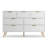 7 - Drawer Dresser 47.2''W Wood Wide Chest Of Drawers With Metal Handle & Feet-2090676319