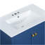 Meuble-lavabo bleu 30 po avec lavabo simple, meuble-lavabo sous-comptoir, armoire de rangement avec 2 portes et un tiroir, fermeture en douceur, rangement multifonctionnel, structure en bois-1039223264