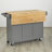Hardiman 53.75" Kitchen Island with  Locking Wheels-1154830140