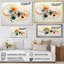 Teal Orange Line Art Conceptual Abstracts II - Art mural-447235337-419163288-419163267