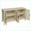 Cabinets avec 4 portes, motif évidé, style américain | Beige | Chambre à coucher