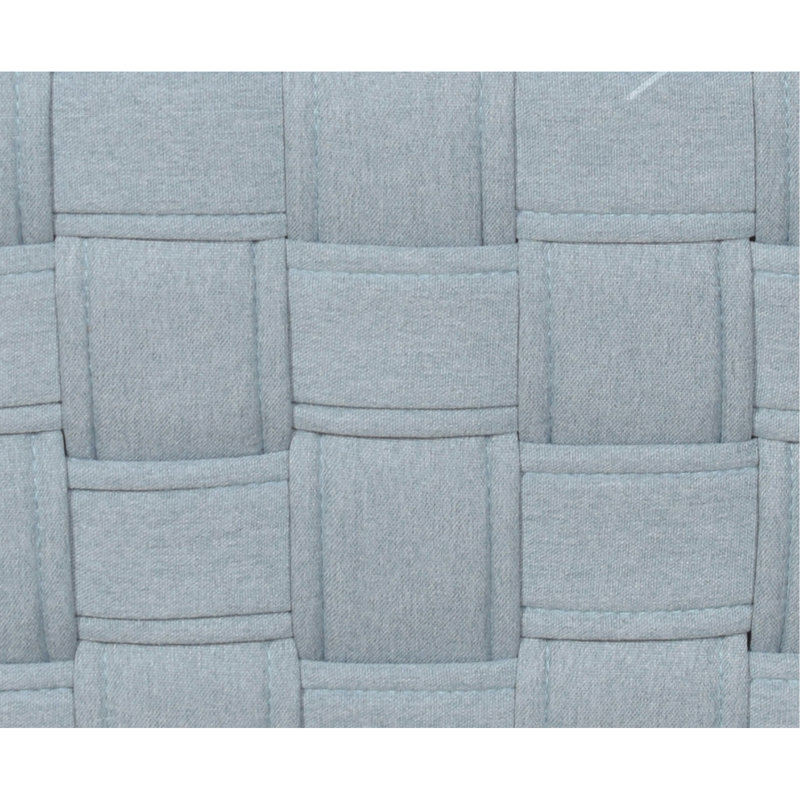 Table basse en chenille bleu sarcelle clair