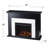 Marble Tiled Electric Fireplace Black