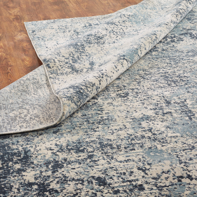 Mayer Area Rug in Ivory/Gray, Rectangle 7'9" x 9'9"