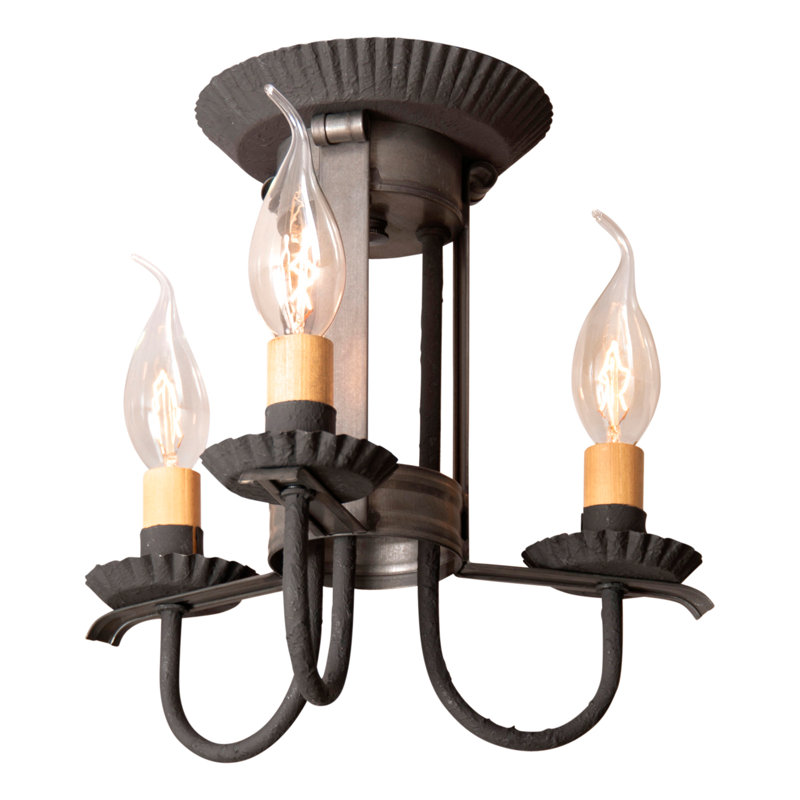 Plafonnier semi-encastré 3 lumières 9,25 po Ponteland