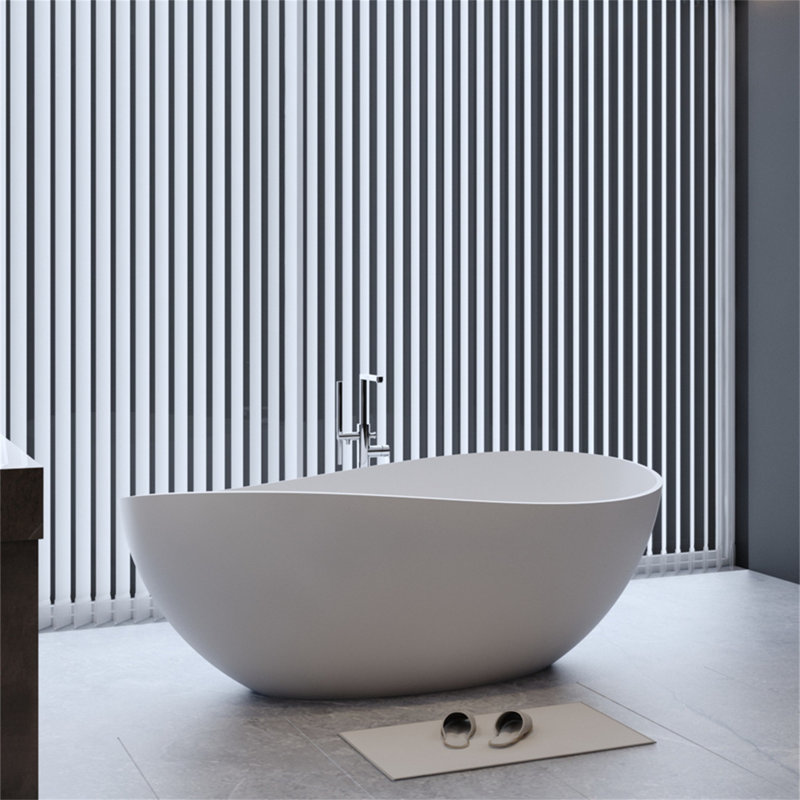 63'' x 37.5'' Freestanding Solid Surface Bathtub