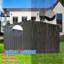 Hutte de rangement extérieure en métal 11 pi x 12,5 pi, cadre en acier galvanisé, fenêtres, porte verrouillable, maison grise 11 pi x 12,5 pi, fenêtres et foncé
