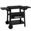 Table de barbecue à 2 niveaux avec panier frontal et tablettes latérales Royal Gourmet, noir
