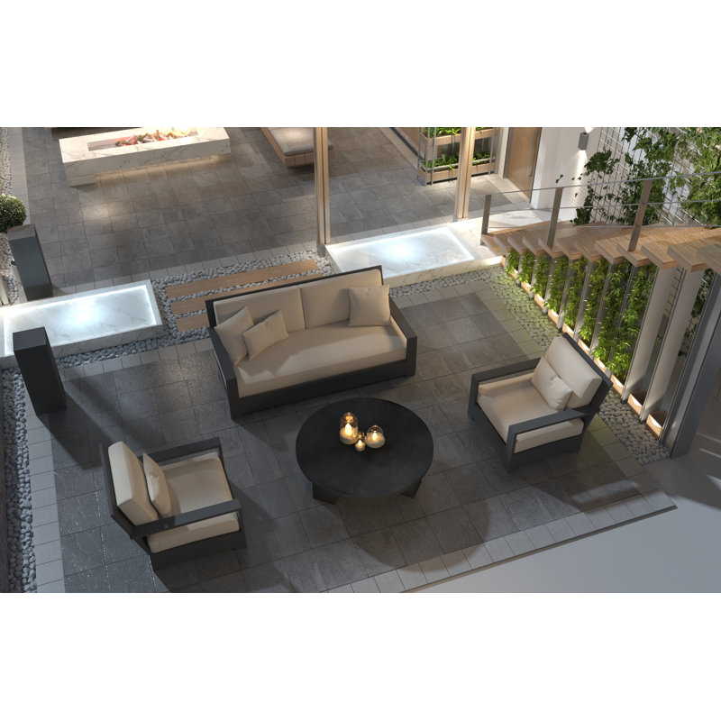 Maximus Coffee Table, Black, 16" H x 47" L x 47" W